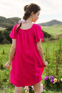 Davi & Dani Textured Ruffle Boat Neck Shift Dress - Update AvenueEffortless Elegance: DressesTrendsi100100798831783100100798831783b9c7c23dfa4a4133b4e2c8a192f3f627 - Max - OriginFuchsia