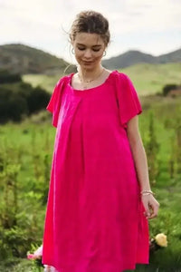 Davi & Dani Textured Ruffle Boat Neck Shift Dress - Update AvenueEffortless Elegance: DressesTrendsi1001007988317831001007988317835ec7b0155c24452589668d8a2b21554a - Max - OriginFuchsia