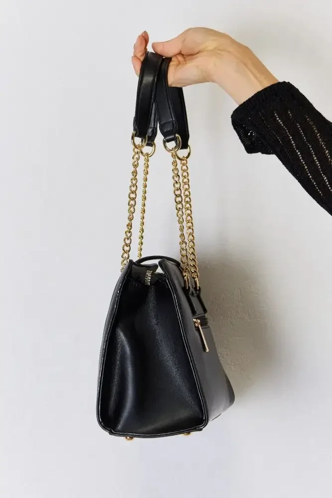 David Jones Quilted PU Leather Handbag