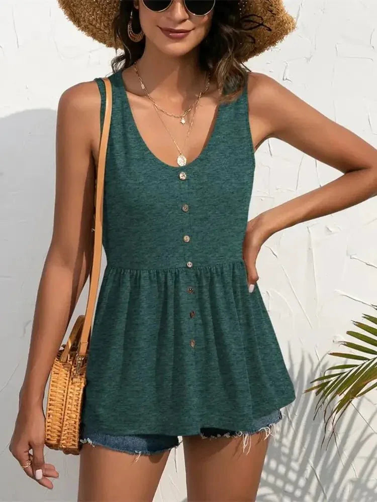 Decorative Button Wide Strap Tank - Update AvenueTrendsi1001008303512791001008303512799341ba8c - 5e1c - 4211 - b594 - 7508cc4b694f - Max - OriginDeep Teal