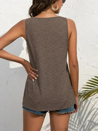 Decorative Button Wide Strap Tank - Update AvenueTrendsi1001008303550811001008303550818daf8c40 - 0cf4 - 4948 - 9b0d - d3cf47c29b33 - Max - OriginCoffee Brown