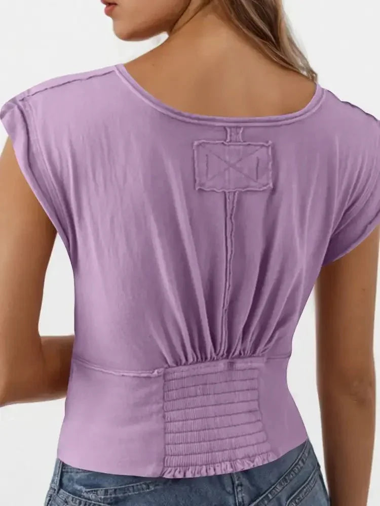 Deep V - Neck Cropped T-Shirt - Update AvenueT-ShirtsTrendsi1001008797131981001008797131982e6d9bc21b1a4946ae56c2f1e77e5f08 - Max - OriginPurple