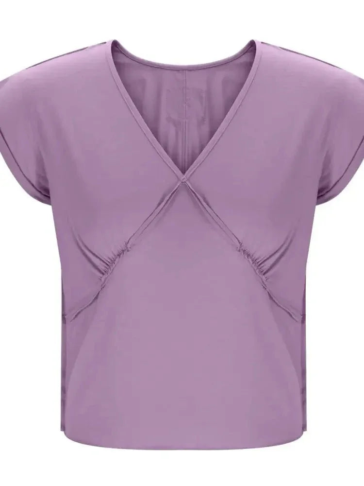 Deep V - Neck Cropped T-Shirt - Update AvenueT-ShirtsTrendsi100100879713198100100879713198590ff6c93db9433292c0a1729123c766 - Max - OriginPurple