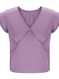 Deep V - Neck Cropped T-Shirt - Update AvenueT-ShirtsTrendsi100100879713198100100879713198590ff6c93db9433292c0a1729123c766 - Max - OriginPurple