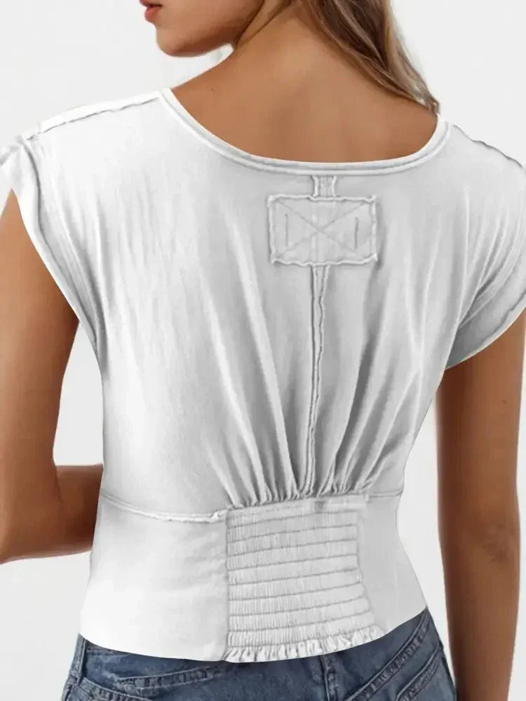 Deep V - Neck Cropped T-Shirt - Update AvenueT-ShirtsTrendsi100100879713251100100879713251f5f0fe6824fd4cfc8b05ebd6770207fa - Max - OriginWhite