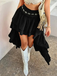 Devine High - Low Ruched Layered Skirt - Update AvenueVacation StyleTrendsi1001008173813271001008173813272a64d276 - 07d2 - 484f - a3c5 - 151eaf811f2e - MaxBlack