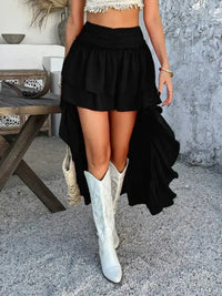 Devine High - Low Ruched Layered Skirt - Update AvenueVacation StyleTrendsi100100817381327100100817381327d8d33953 - fbf3 - 4582 - afe1 - ea5ffbe32834 - MaxBlack