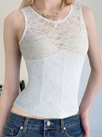 Devine Lace Round Neck Tank - Update AvenueTrendsi100100803321311100100803321311c100bb56 - 90c3 - 4673 - b8f9 - 71101319e7fb - MaxWhite