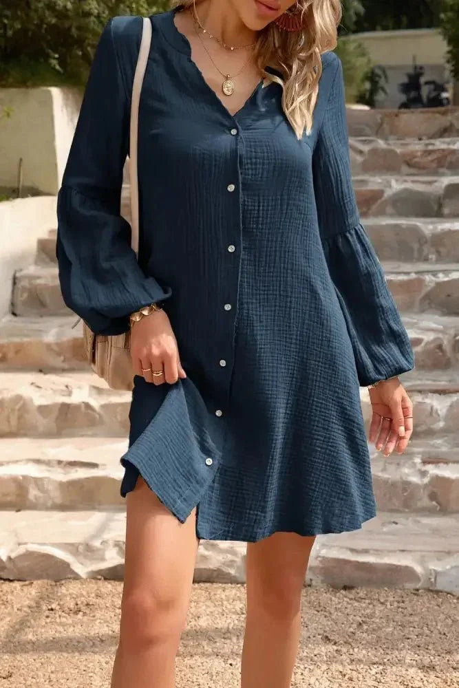 Devine Notched Balloon Sleeve Mini Dress - Update AvenueTrendsi100100824787556100100824787556de21f73a - 5956 - 4999 - 9528 - 59bdc220eb1e - MaxNavy