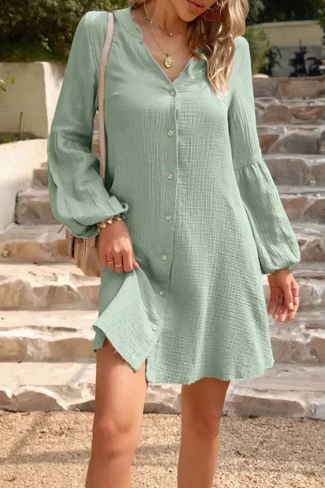 Devine Notched Balloon Sleeve Mini Dress - Update AvenueTrendsi1001008247875561001008247875564dc04286 - 6220 - 43e0 - 84f3 - 9628e7be933e - MaxNavy