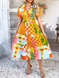 Devine Printed Johnny Collar Button Down Short Sleeve Midi Shirt Dress - Update AvenueEffortless Elegance: DressesTrendsi1001004111896391001004111896390a4bc9b8 - 2263 - 43ef - 8731 - 2e0f6aefa152 - MaxTangerine