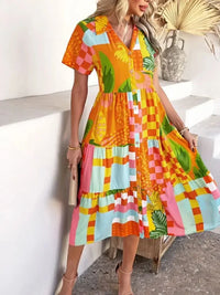 Devine Printed Johnny Collar Button Down Short Sleeve Midi Shirt Dress - Update AvenueEffortless Elegance: DressesTrendsi100100411189639100100411189639dc186302 - 319b - 43fb - 93a3 - 6094b399506f - MaxTangerine