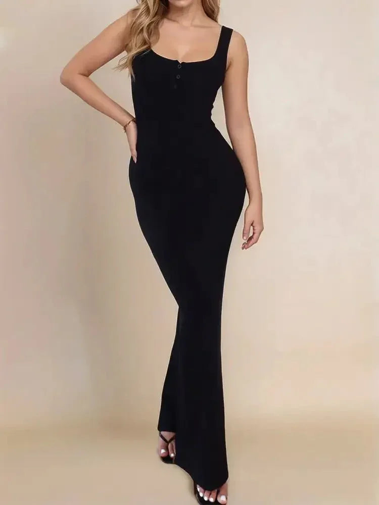 Devine Side Slit Wide Strap Maxi Dress - Update AvenueFestival VibesTrendsi1001009657117041001009657117045513f25c - e64b - 4c2a - 934d - 6bb0be2c6772 - MaxBlack