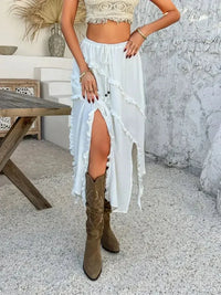 Devine Slit Drawstring Ruffled Skirt - Update AvenueVacation StyleTrendsi1001006465716381001006465716388e7f452d - 5939 - 4326 - 904f - fb179a5bf997 - MaxWhite