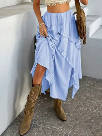 Devine Slit Drawstring Ruffled Skirt - Update AvenueVacation StyleTrendsi100100646575106100100646575106f9f494e5 - 559c - 4e2c - 8043 - 2ff09fbcc233 - MaxLight Blue