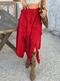 Devine Slit Drawstring Ruffled Skirt - Update AvenueVacation StyleTrendsi1001006465795911001006465795917cf6e917 - 4f2f - 4011 - bc9f - fd0369e0bca0 - MaxScarlet