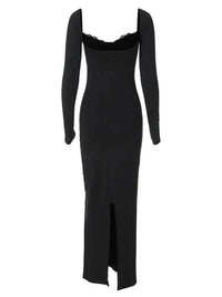 Devine Slit Lace Detail Sweetheart Neck Long Sleeve Maxi Dress - Update AvenueFestival VibesTrendsi10010022360113210010022360113270708105 - f185 - 41c9 - 90c5 - cea89d518604 - MaxBlack