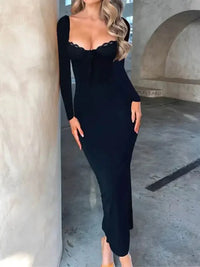 Devine Slit Lace Detail Sweetheart Neck Long Sleeve Maxi Dress - Update AvenueFestival VibesTrendsi100100223601132100100223601132a9ac21e1 - 736b - 4f21 - 8bf5 - f6b19193df9d - MaxBlack