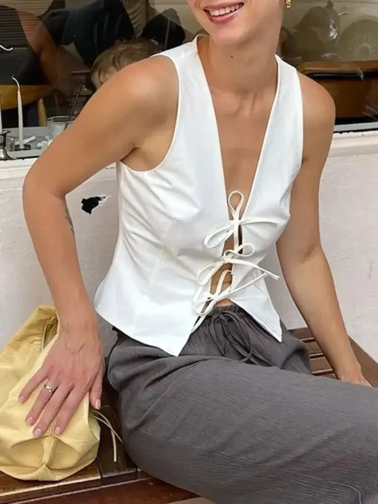 Devine Tied V - Neck Vest - Update AvenueFestival VibesTrendsi100100828751218100100828751218cebbe25f - 7dd0 - 44ba - 98b6 - a3e952f12221 - MaxWhite