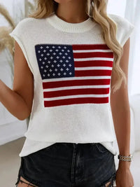 Devine US Flag Round Neck Sweater Vest - Update AvenueHonor the Stars and StripesTrendsi10010090326151310010090326151311dea9d6 - 3e68 - 4b3c - ae73 - 07fcea323cf7 - MaxWhite