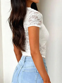 Devine V - Neck Short Sleeve Lace Top - Update AvenueTrendsi1001009892958161001009892958163b3e8a06 - c1b8 - 4b36 - 99e3 - 583f4ad47667 - MaxBlack