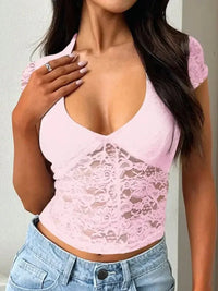 Devine V - Neck Short Sleeve Lace Top - Update AvenueTrendsi100100989295816100100989295816572f47eb - 5e94 - 4732 - bc63 - 88af12c2045f - MaxBlack