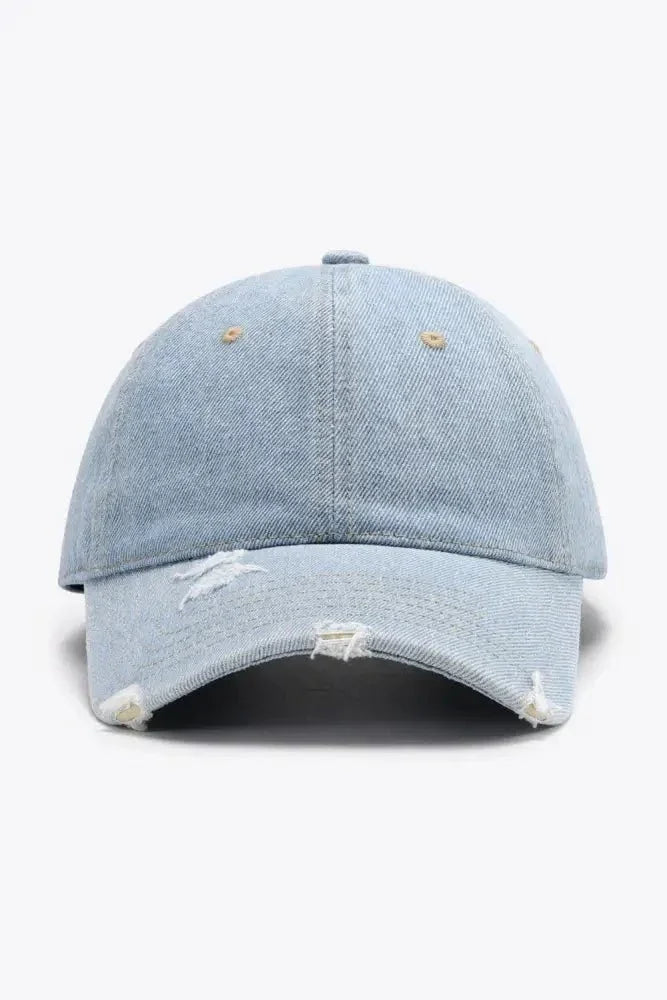 Distressed Adjustable Baseball Cap - Update AvenueTrendsi101300447696558101300447696558Distressed Adjustable Baseball CapPastel Blue