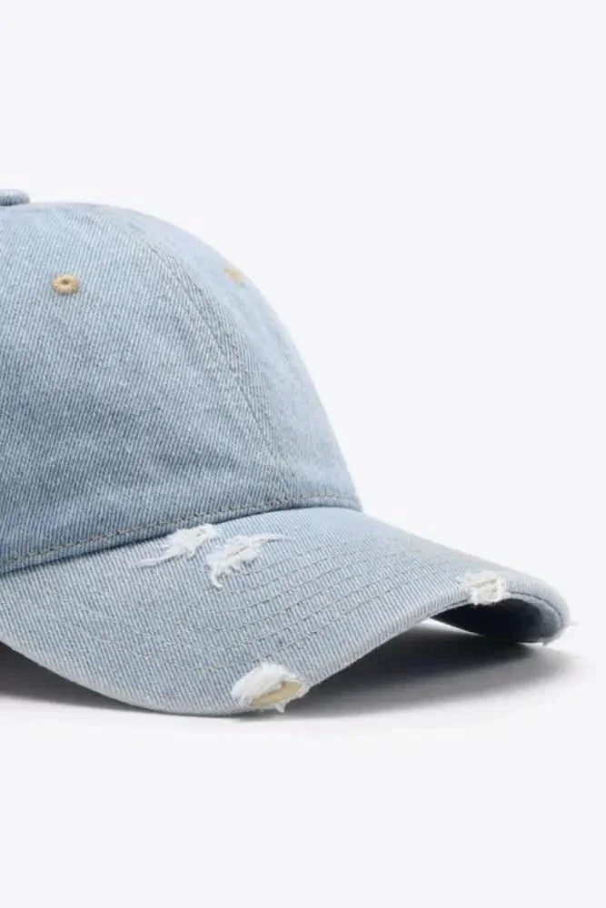 Distressed Adjustable Baseball Cap - Update AvenueTrendsi101300447696558101300447696558Distressed Adjustable Baseball CapPastel Blue