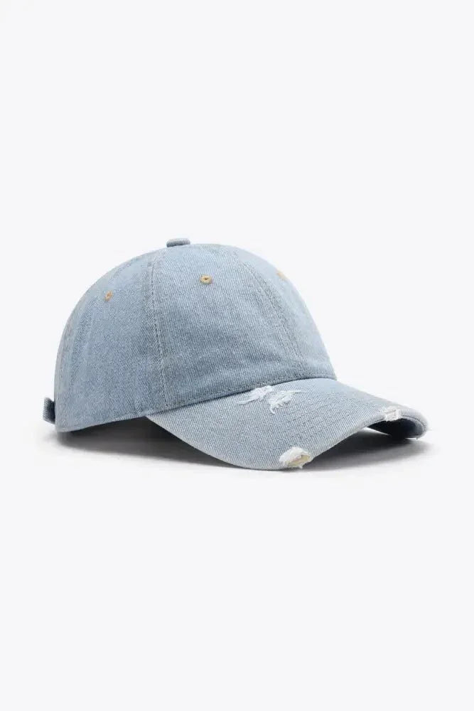Distressed Adjustable Baseball Cap - Update AvenueTrendsi101300447696558101300447696558Distressed Adjustable Baseball CapPastel Blue