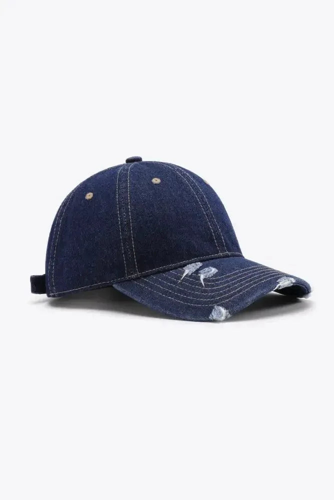 Distressed Adjustable Baseball Cap - Update AvenueTrendsi101300447697553101300447697553Distressed Adjustable Baseball CapDark Navy