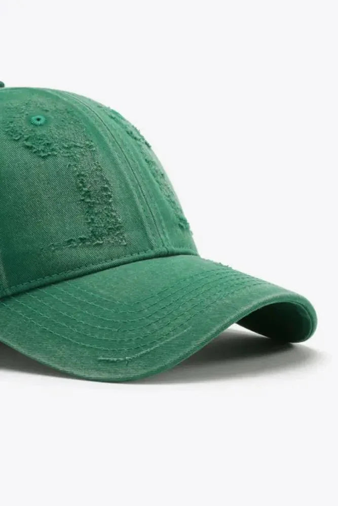 Distressed Adjustable Baseball Cap - Update AvenueTrendsi101300630203468101300630203468Distressed Adjustable Baseball CapGreen