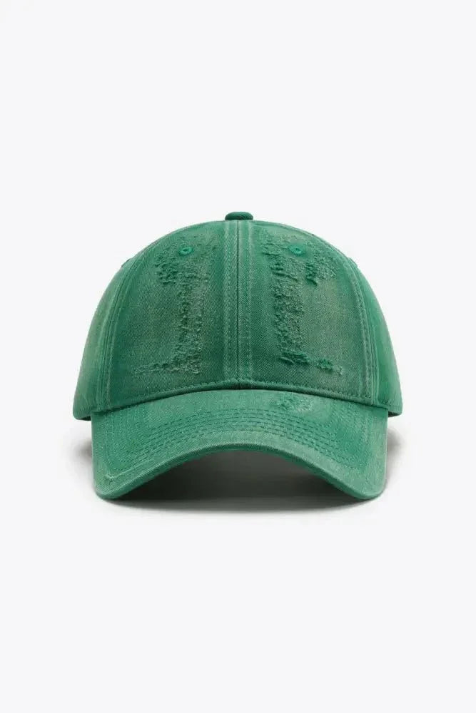 Distressed Adjustable Baseball Cap - Update AvenueTrendsi101300630203468101300630203468Distressed Adjustable Baseball CapGreen