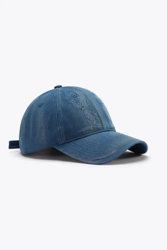 Distressed Adjustable Baseball Cap - Update AvenueTrendsi101300630205436101300630205436Distressed Adjustable Baseball CapNavy