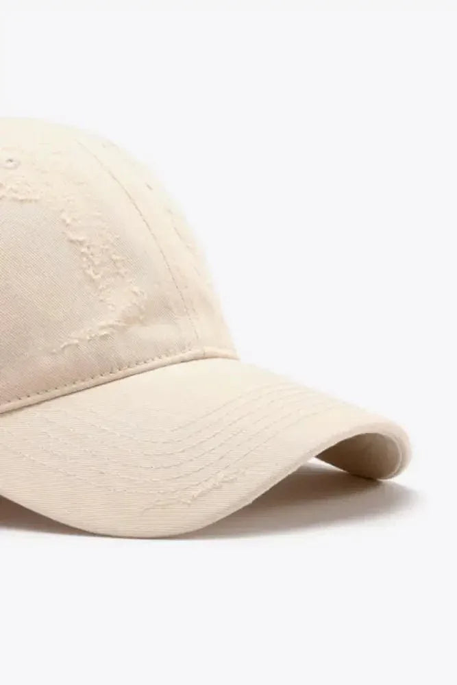 Distressed Adjustable Baseball Cap - Update AvenueTrendsi101300630207091101300630207091Distressed Adjustable Baseball CapCream