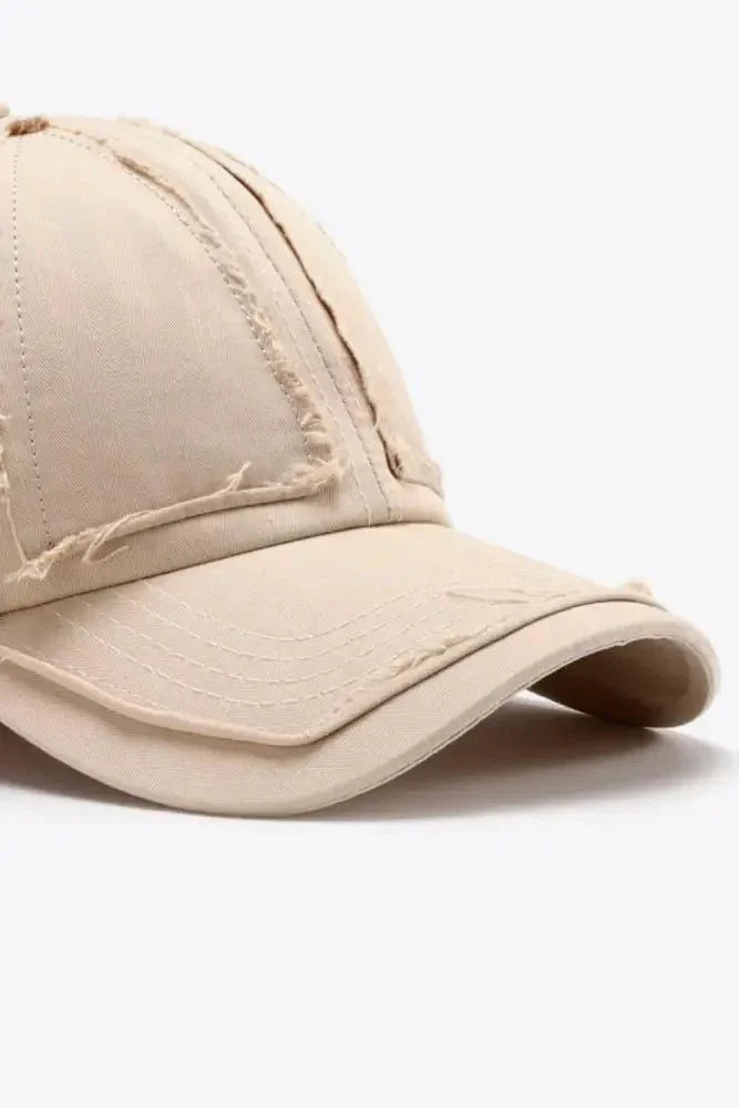 Distressed Adjustable Baseball Cap - Update AvenueTrendsi101300690266639101300690266639Distressed Adjustable Baseball CapCream