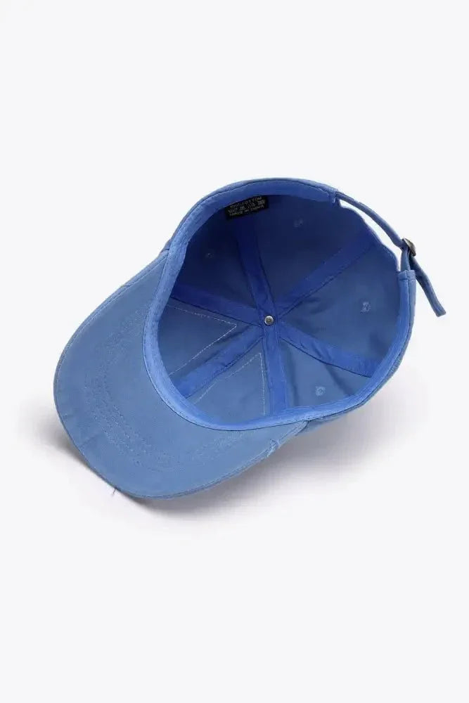 Distressed Adjustable Baseball Cap - Update AvenueTrendsi101300690268879101300690268879Distressed Adjustable Baseball CapCobalt Blue