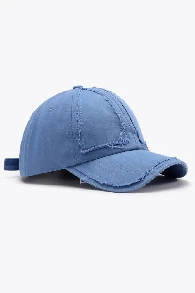 Distressed Adjustable Baseball Cap - Update AvenueTrendsi101300690268879101300690268879Distressed Adjustable Baseball CapCobalt Blue