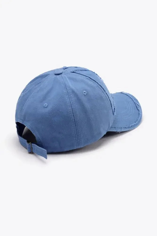 Distressed Adjustable Baseball Cap - Update AvenueTrendsi101300690268879101300690268879Distressed Adjustable Baseball CapCobalt Blue
