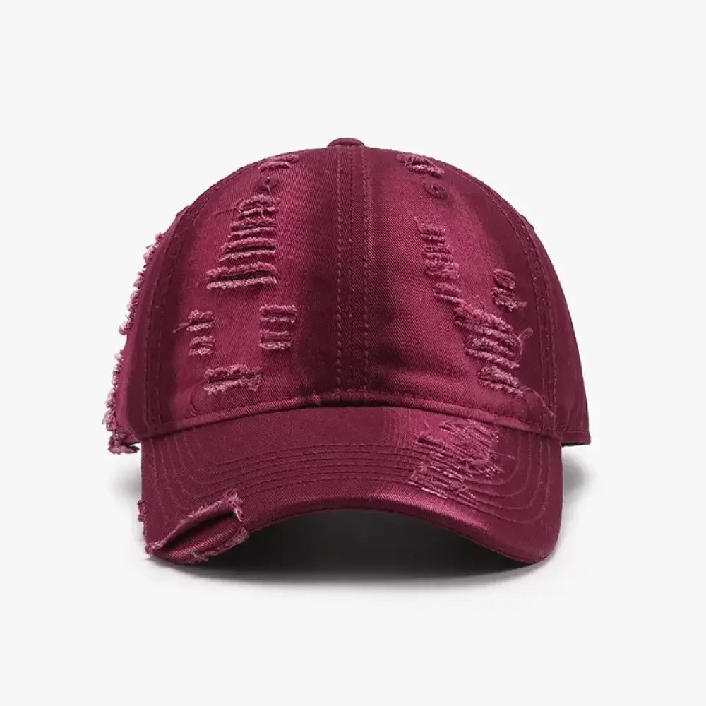 Distressed Adjustable Cotton Baseball Cap