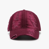 Distressed Adjustable Cotton Baseball Cap
