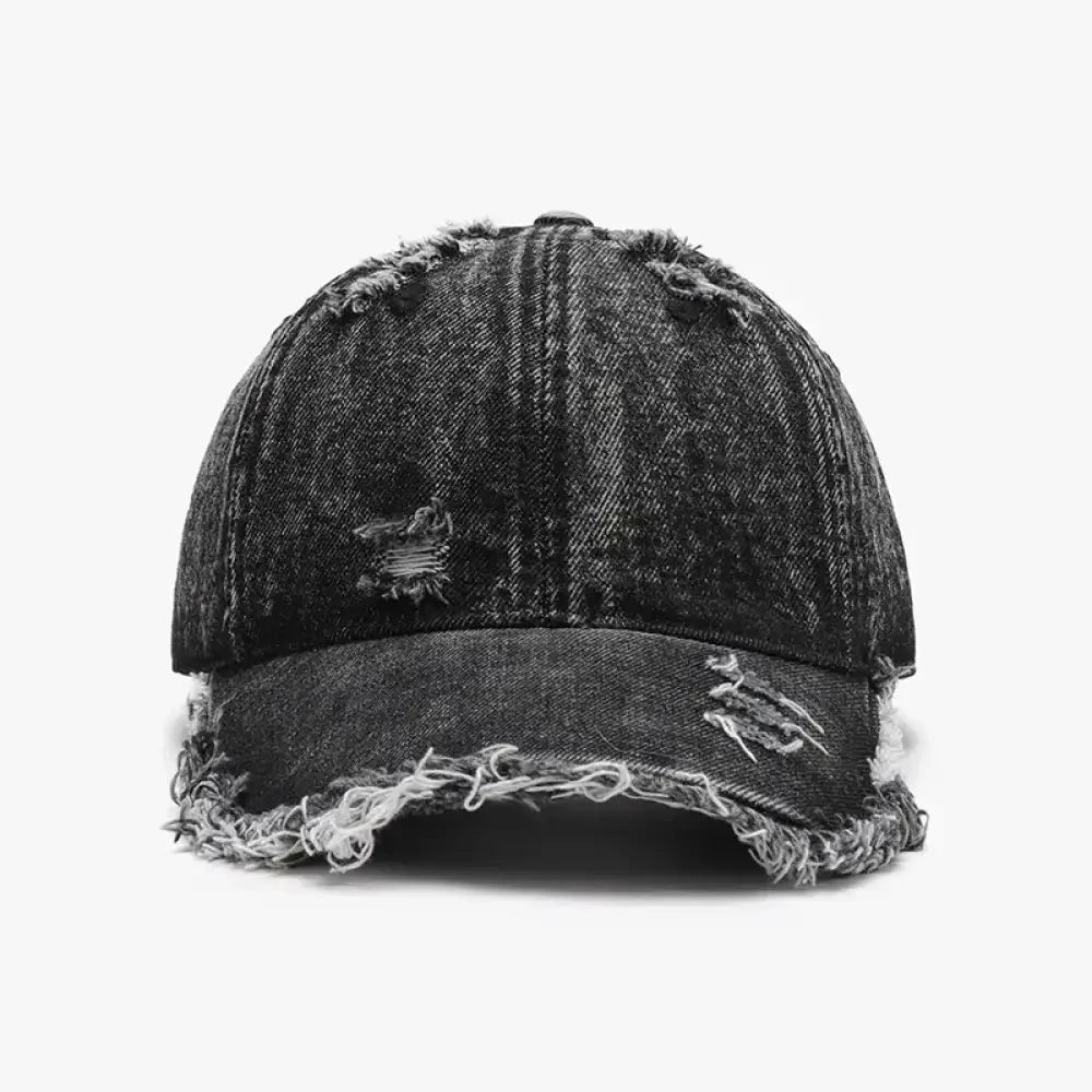Distressed Cotton Adjustable Baseball Cap