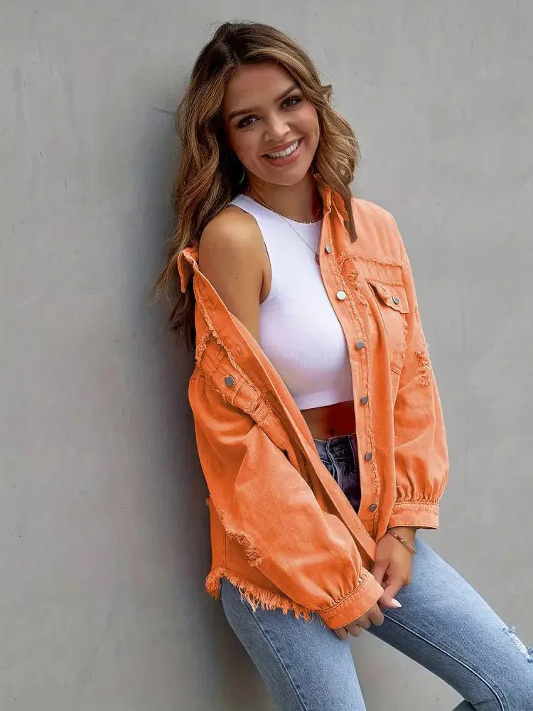Distressed Drop Shoulder Denim Jacket - Update AvenueTrendsi100100281764176100100281764176288ffec569444c8fa81b8cf80fc31814 - MaxTangerine