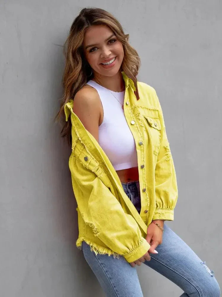 Distressed Drop Shoulder Denim Jacket - Update AvenueTrendsi1001002817646671001002817646675b6027a8cdf34275ad033dc6ca250cb2 - MaxYellow
