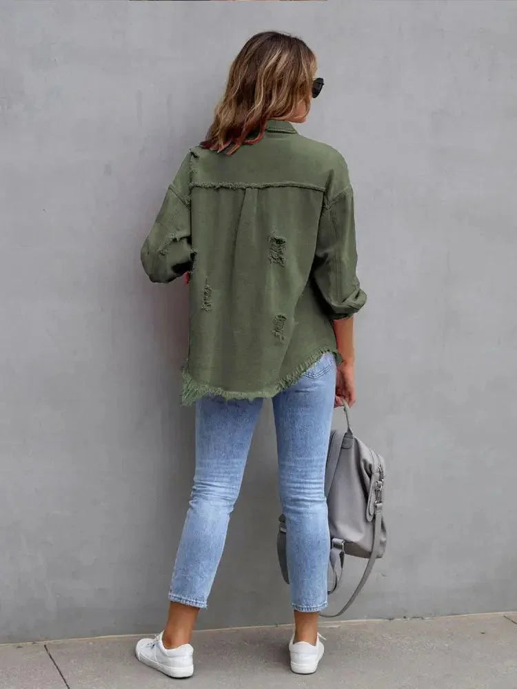 Distressed Drop Shoulder Denim Jacket - Update AvenueTrendsi100100281765137100100281765137e85a82f3481445f688c78d3d521f15c7 - MaxMoss