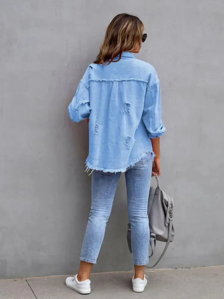 Distressed Drop Shoulder Denim Jacket - Update AvenueTrendsi10010028176564310010028176564361a6afdb34ef4836b84841c574b838a4 - MaxLight