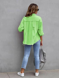 Distressed Drop Shoulder Denim Jacket - Update AvenueTrendsi1001002817684321001002817684323a61d5705b204b5180f9c14cf82f62e2 - MaxGreen Apple