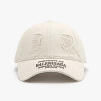 Distressed Letter Cotton Baseball Cap