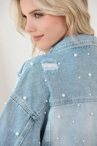 Distressed Pearl Trim Button Up Denim Jacket - Update AvenueTrendsi1001008741827431001008741827437e67bc70 - e30d - 4f04 - 99e3 - 7d1b4f343bb4 - MaxLight