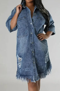 Distressed Raw Hem Button Up Denim Dress - Update AvenueDenim Dresses & SkirtsTrendsi1001000223118561001000223118567fce8ae5 - 44bb - 4c5e - aad2 - 5a19a3cb6511 - MaxMedium