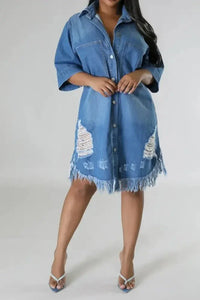 Distressed Raw Hem Button Up Denim Dress - Update AvenueDenim Dresses & SkirtsTrendsi100100022316016100100022316016ad44c0d5 - 99d6 - 44c5 - a84d - 26a34bb03761 - MaxLight